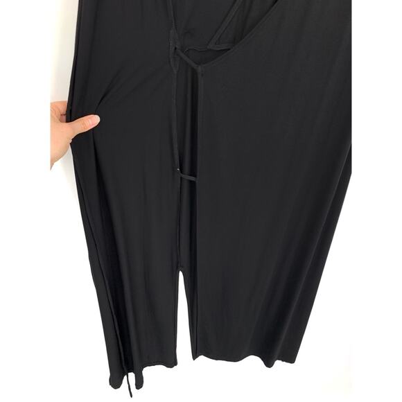 NWT VINCE V-Neck Jersey Wrap Midi Dress Black S - Picture 5 of 12